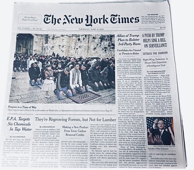 The New York Times Newspaper April 11 2024 US and Japan Tighten Ties (Page A11)