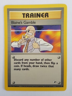 Pokemon Karte Blaine's Gamble 121/132 Gym Heroes Englisch
