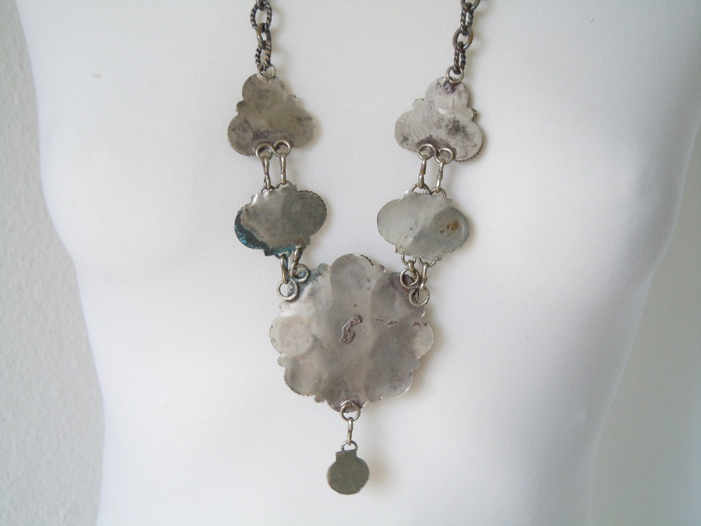 Necklace Agate Metal Solid Celtic Style Solid 106… - image 9