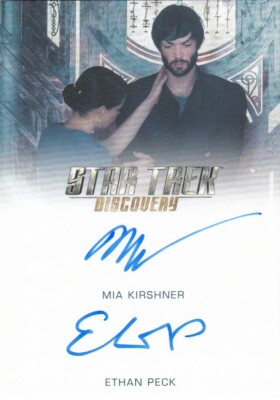 Star Trek Discovery Season 2 Dual Autograph Card Mia Kirshner and Ethan Peck