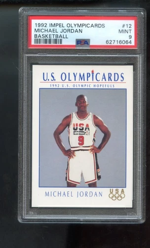 1992-93 Impel U.S Olympicards 12 Michael Jordan PSA 9 Graded Basketball Card USA