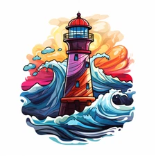 XXXL 40x40 cm car decal sticker lighthouse sticker