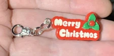 Merry Christmas Mistletoe Charm Zipper Pull & Keychain Add On Clip!!
