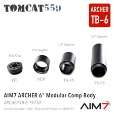 AIM7 Precision ARCHER TB Modular Comp Body BARREL EXTENSION & Adapter/ASR Mount