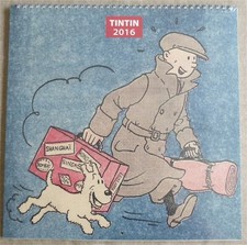 2016- CALENDRIER TINTIN -12 grandes IMAGES 30x30cm -NEUF- HERGE