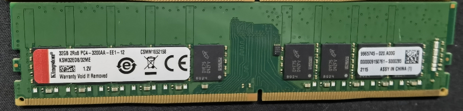 Kingston 32GB DDR4 3200 PC4-25600 2Rx8 288pin ECC UDIMM RAM | eBay