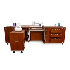 Kangaroo Kabinets Aussie II Sewing Cabinet in Teak Finish