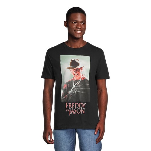 Camiseta gráfica negra Freddy Vs. Jason para hombre talla S - Imagen 4 de 5