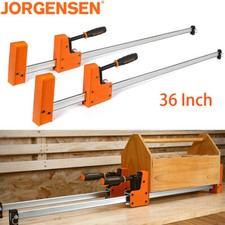 JORGENSEN 2 Pack 36-inch Bar Clamps 90 Cabinet Master Parallel Jaw Bar Clamp Set