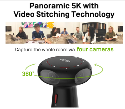 IPEVO Totem 360, Panoramic 360-Degree Conference Camera, USB-C Plug'n'Play, AI - Photo 3/10