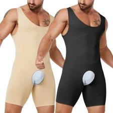 Men Full Body Shaper Belly Compression Shapewear Bodysuit Tummy Control Girdle