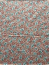 Vintage Peter Pan Floral Fabric Purple Peach Blue Green Remnant