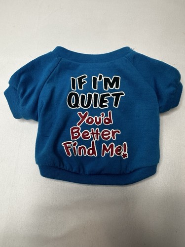 Small Dog “If I’m Quiet” Blue XS Pullover Shirt – Cute Pet Outfit Pre-Owned