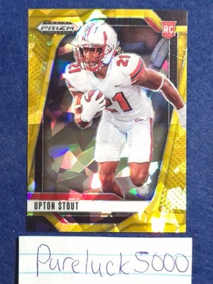 2025 Prizm Draft Picks Upton Stout Gold Ice Rookie card!!!!!!