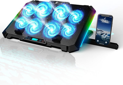 KLIM V8 Gaming Laptop Cooling Pad Mit 8 Lüftern - Neu - Gaming Laptop Kühler - S