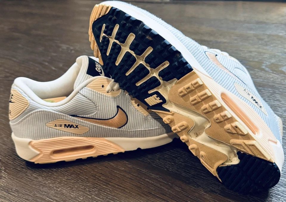 Nike Air Max 90 Golf NRG Seersucker CZ2435-424 - Men's 11.5 - No Box - Rare - Image 3 of 4