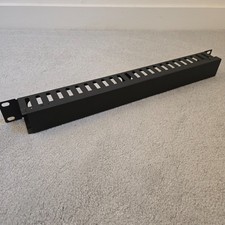 Cable Management Bar 24 Way Metal 1U for Data Cabinet 19" inch Rack.