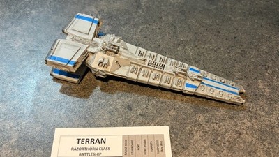 Firestorm Armada Terran Razorthorn Class Battleship Spartan Games