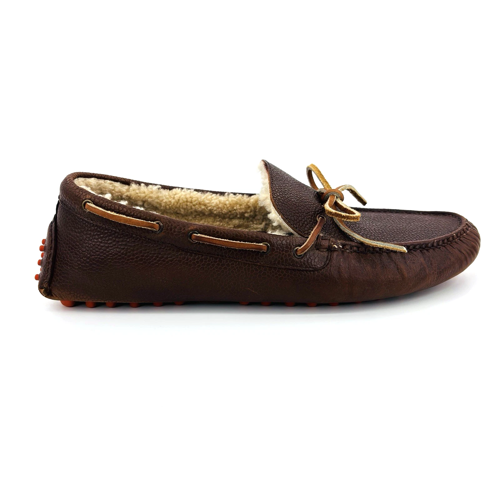 NIKE Mocassini da uomo 13 M Cole Haan Air Grant foderati in pelle marrone mocassini da guida