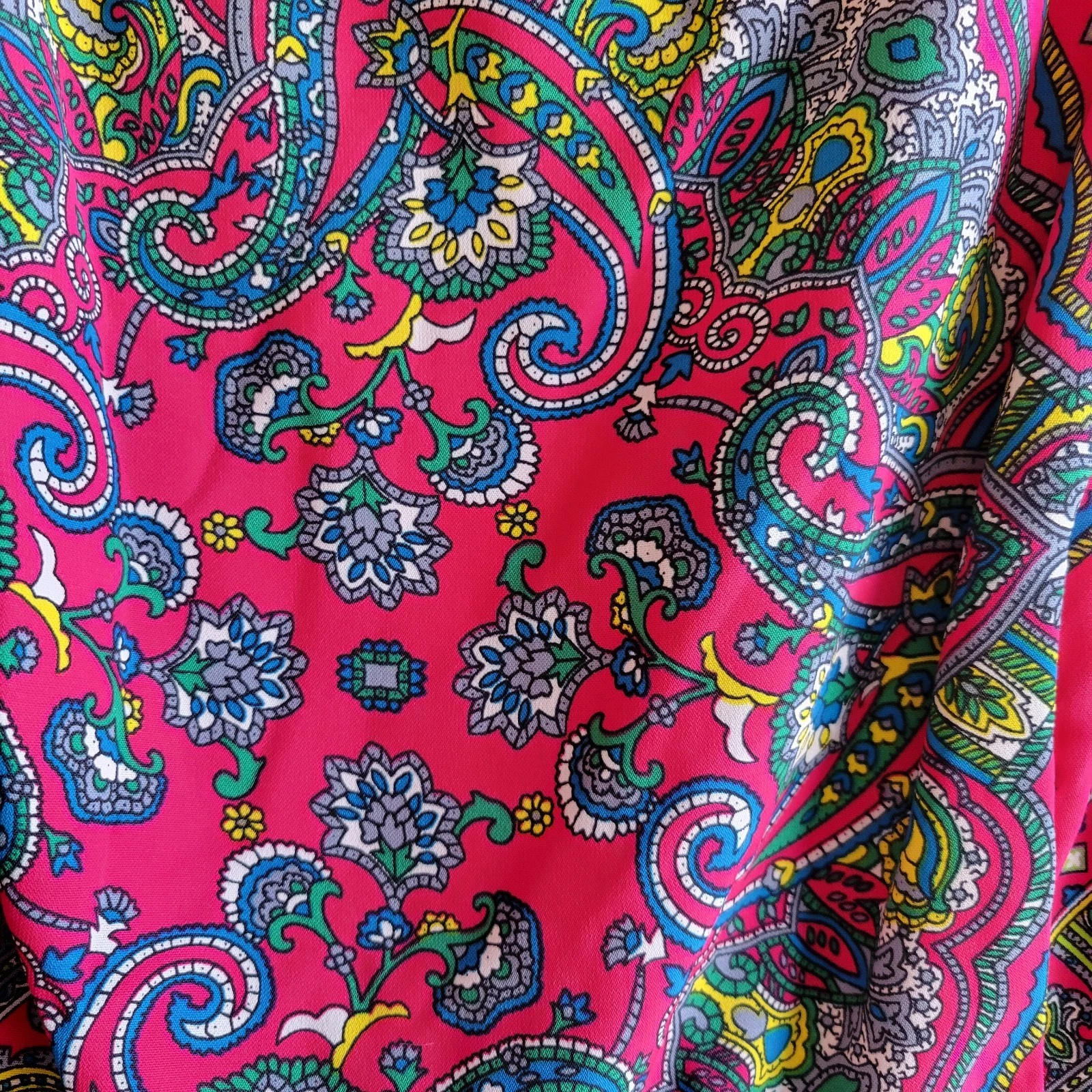 VETEMENTS Abito smanicato paisley multicolore rosa stella gialla donna taglie forti 2X