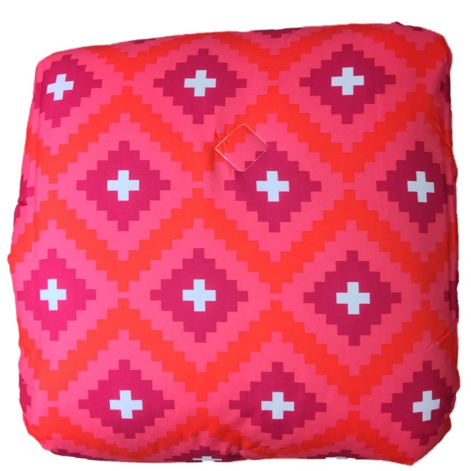 Королева кровать в сумке коралл и розовый геометрический одеяло простыни наволочки и подушки, 8 шт. - Изображение 2 из 2