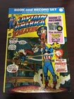 1974 Captain America and the Falcon Book & Record Set Marvel Comic PR12 VTG