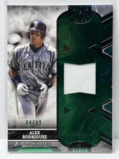 2025 Topps Tier One Alex Rodriguez Legends Relic Card /49 T1LR-AL Green Seattle 