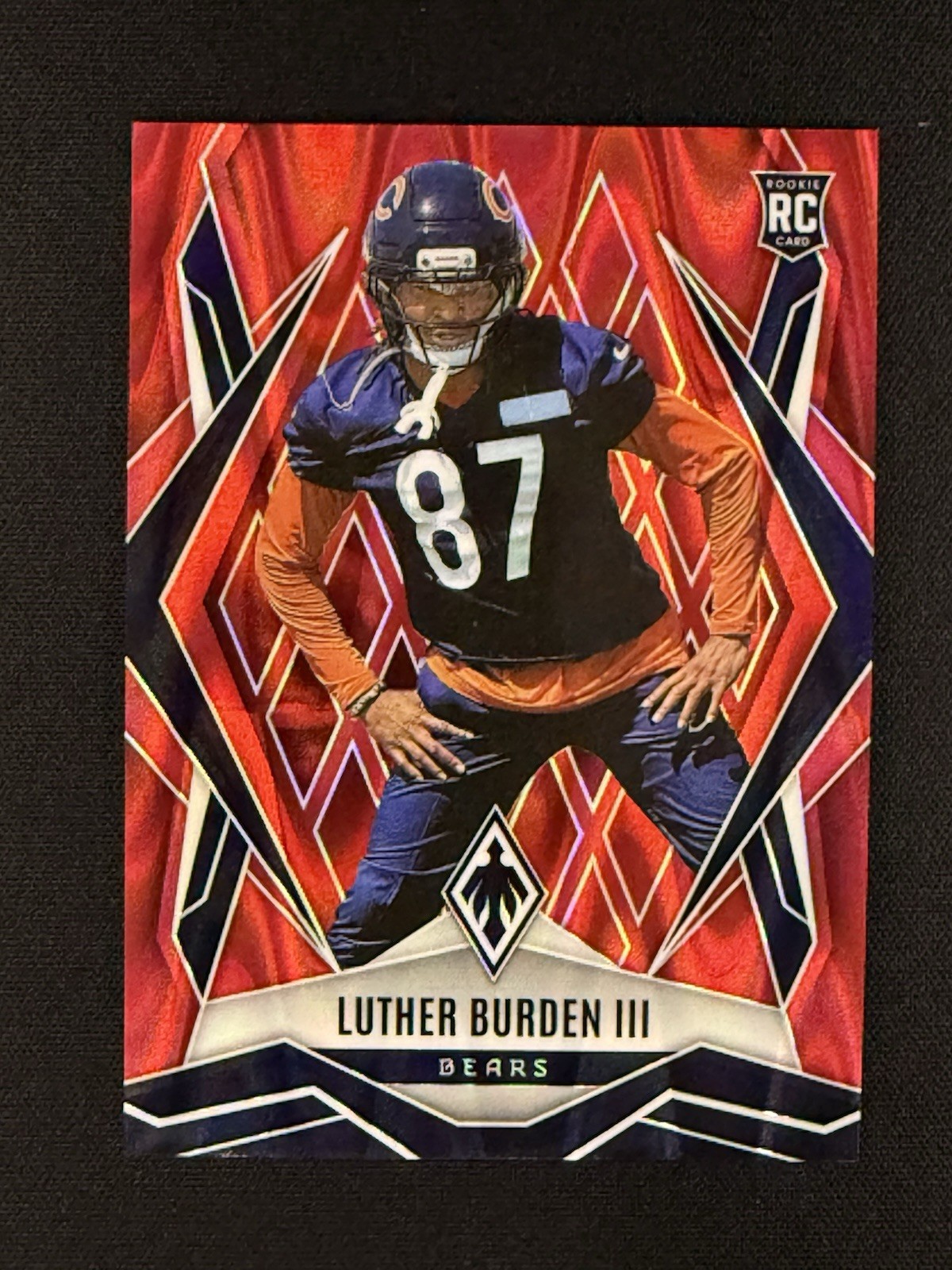 2025 Panini Phoenix Luther Burden III Red Seismic RC /99 #196 Chicago Bears