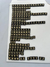 Vintage Selchow & Righter Anagrams Game - 181 Emboss Letters Large - 3/4" Square