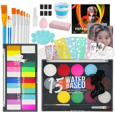 Painting Kit ,Non-Water Activated Paint Makeup set,Includes 18 Color 15 Color...