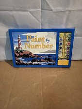 Paint By Number Set 4 Canvases Picture Frame Pain And Brushes