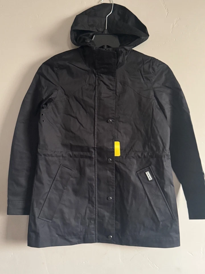 NUEVO NUEVO Chaqueta de Lluvia Hunter Para Mujer Damas Resistente al Agua Negra S,M,L,XL, Foto 3 de 4