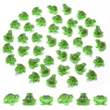 40 Pieces Mini Frogs Resin Tiny Animals for Crafts Dollhouse Fairy Garden Mic...