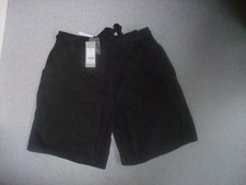 Black Katies Linen Blend Tie Waist Shorts with front pockets Size 12 nwt