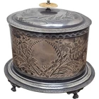 Vintage JAMES DEAKIN & SONS Sheffield Silver Electroplated Tea Caddy Box TH2