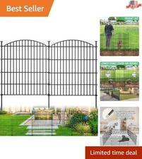 32"H x 23.6'L Metal Garden Fencing - 10 Panel Detachable Border Solution
