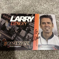 2025 Larry Dixon signed PRI Show NHRA Blankback Hero Card racemaster
