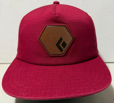 Black Diamond Adjustable Snap Strapback Hiking Hat Cap Canvas Red
