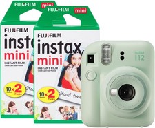 Fujifilm Instax Mini 12 Instant Camera Mint Green with 40 Shot Film Pack