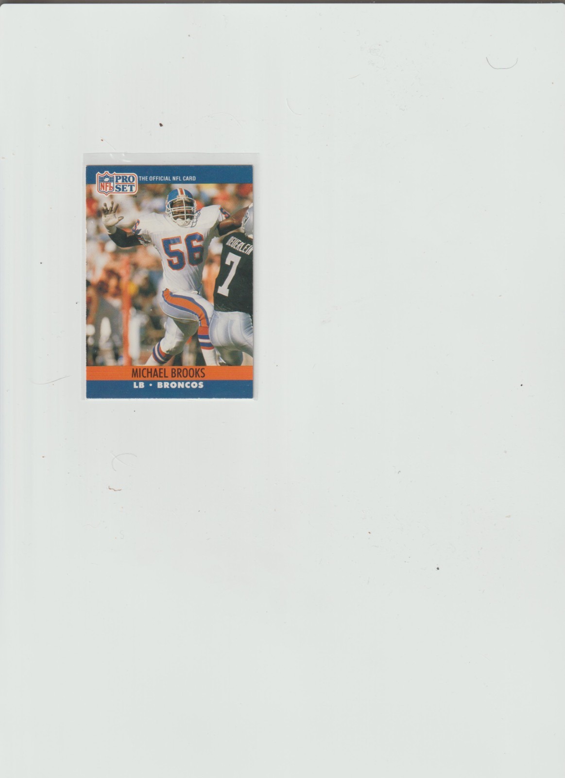 1990 pro set #485 Michael Brooks RC BRONCOS