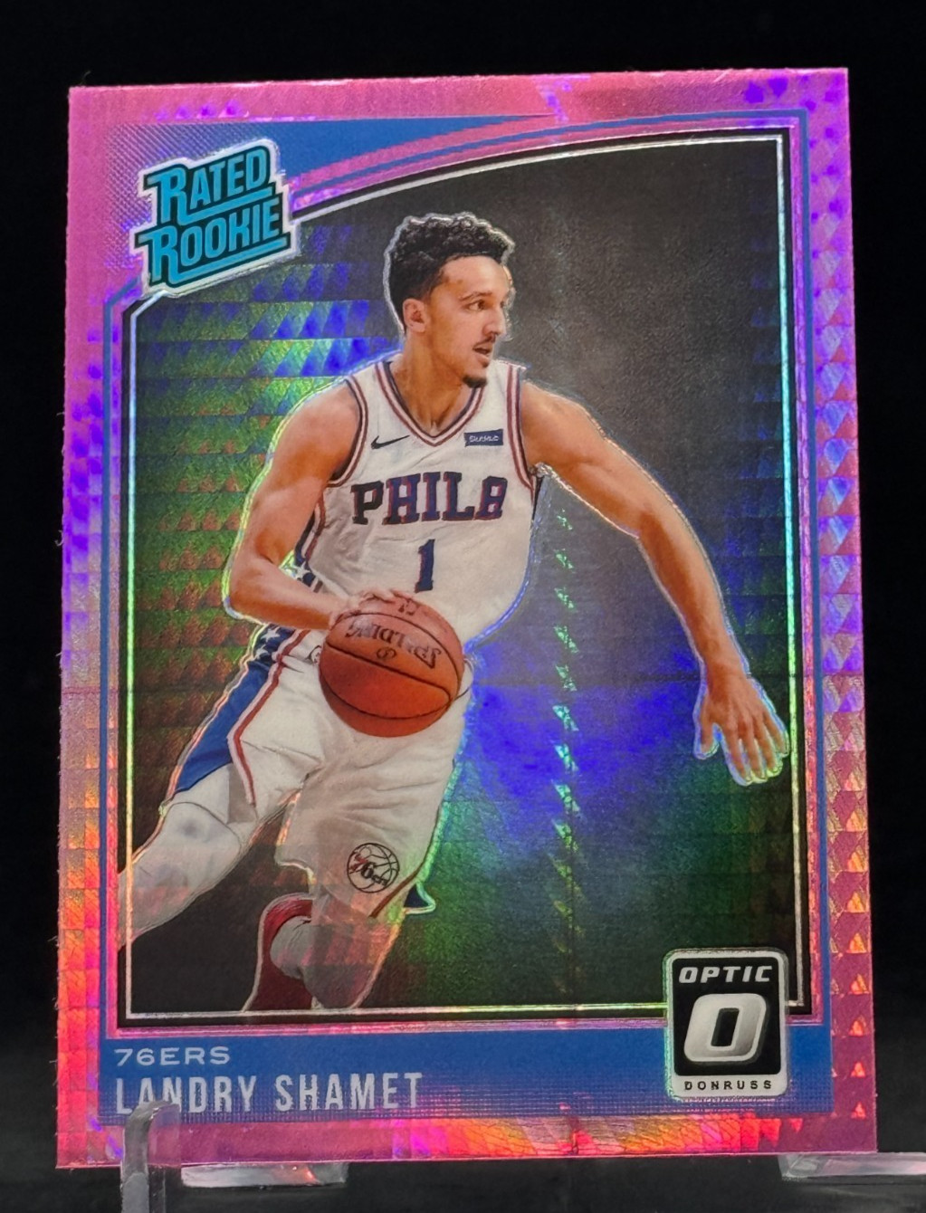 2018-19 Panini Donruss Optic Rated Rookie Pink Hyper #158 Landry Shamet
