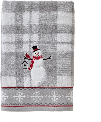 SKL Home Christmas/Winter/Gift Whistler Snowman Bath Towel, Gray 24''x48'',
