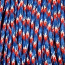 550 Paracord Red White and Blue 6869 RWB 100 FT USA MADE