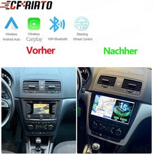 Carplay 4+64G Android15 Autoradio GPS Navi Bluetooth für Skoda Yeti 5L 2009-2017
