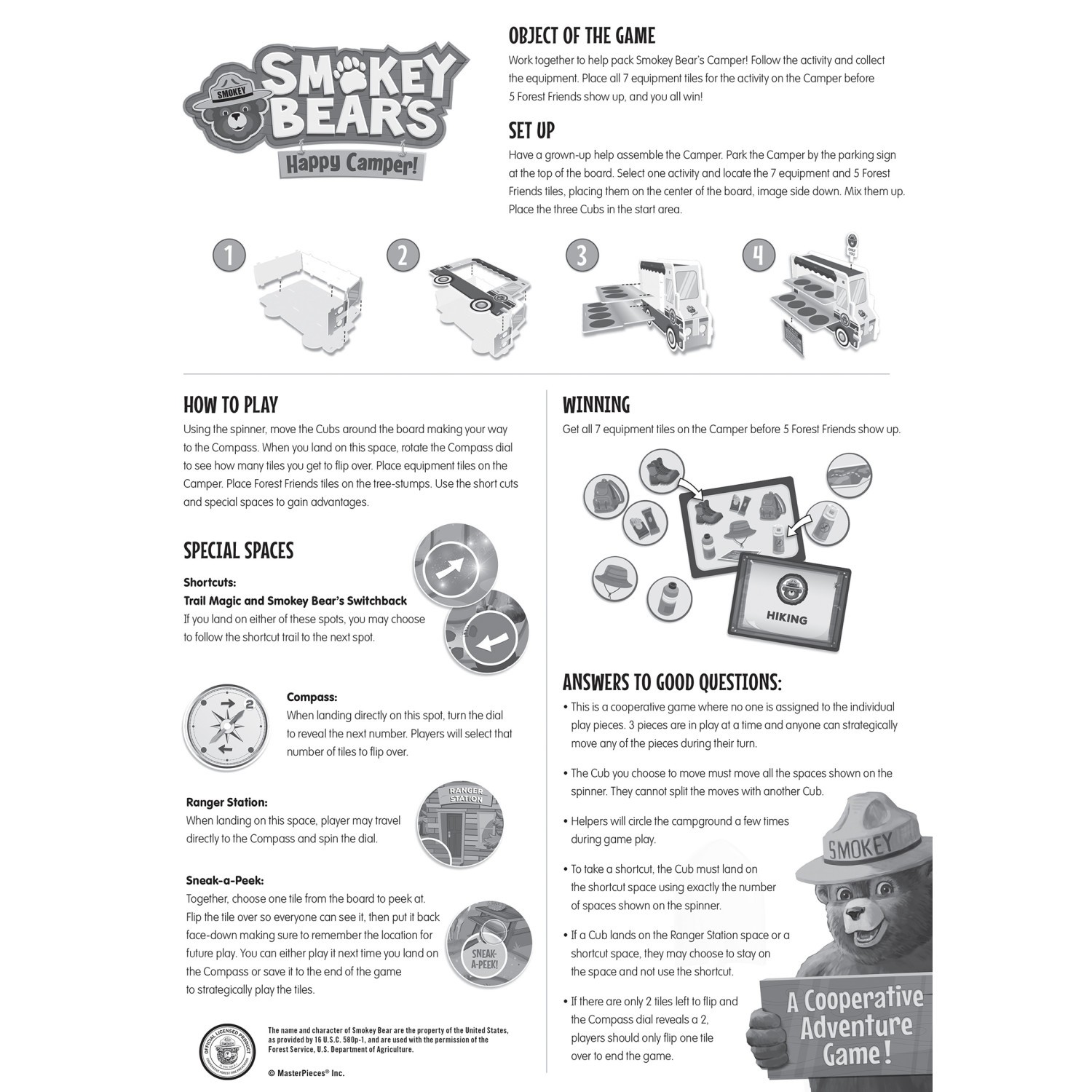 MasterPieces - Smokey Bear's Happy Camper Co-Op Game