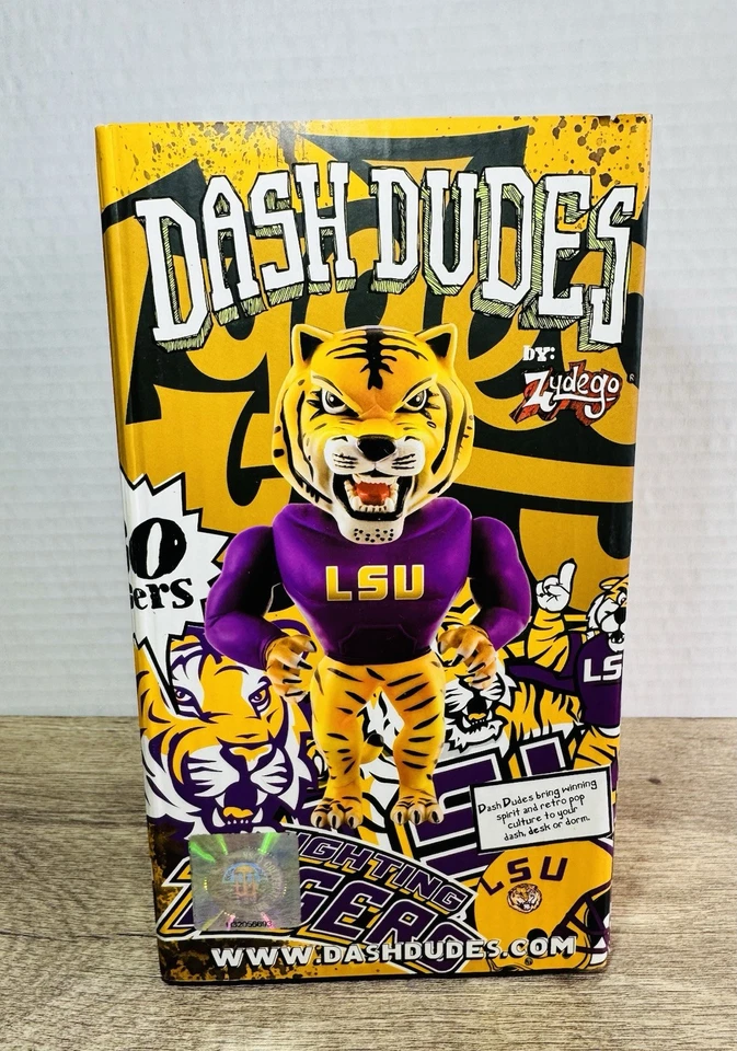 LSU TIGERS DASH DUDES BOBBLEHEAD FOR CAR DASHBOARD,DESK,SHELF,MANCAVE BRAND NEW - Image 1 of 4