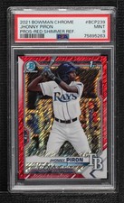 2021 Bowman Chrome Prospects Red Shimmer Refractor 2/10 Jhonny Piron PSA 9 03j5