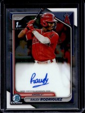 2024 Bowman Chrome Raudi Rodriguez Auto Autograph 1st Prospect #CPA-RR Angels