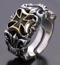 German  WW2  Iron cross    Ring Adjustable Size diameter 0.7 inches