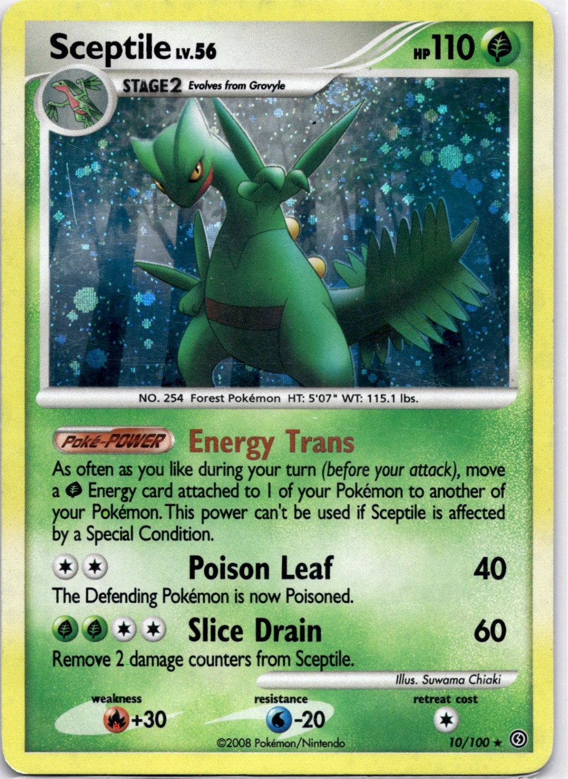 Sceptile -  (DP Stormfront) Rare Deck Exclusives 010/100 LP